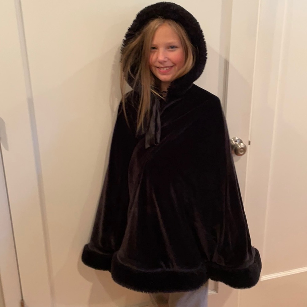 Chasing fireflies black velvet cape